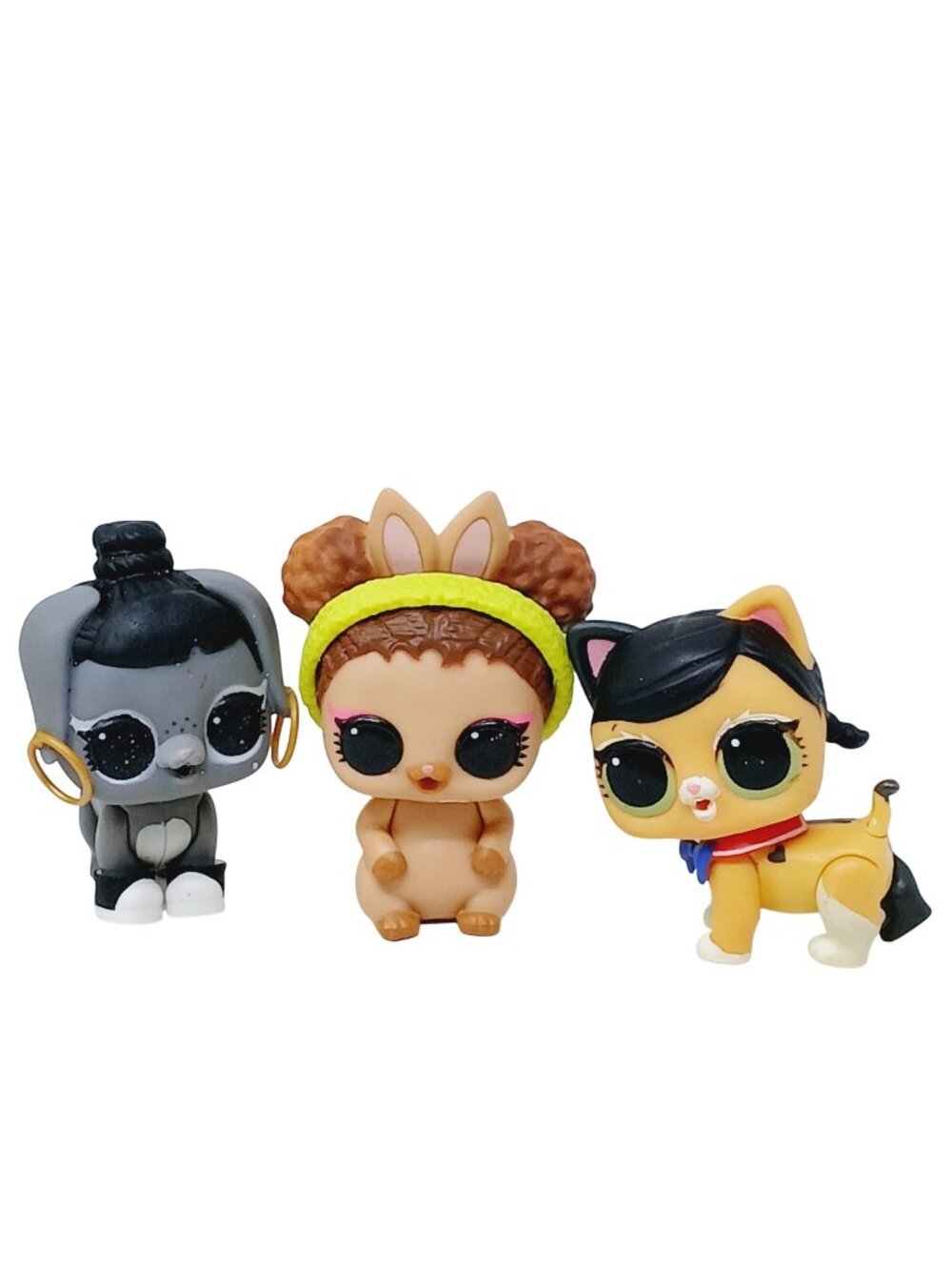3 LOL Surprise Pets Honey Bun Rabbit Doll, Bunny Champ, Fuzzy Fan #J-4B